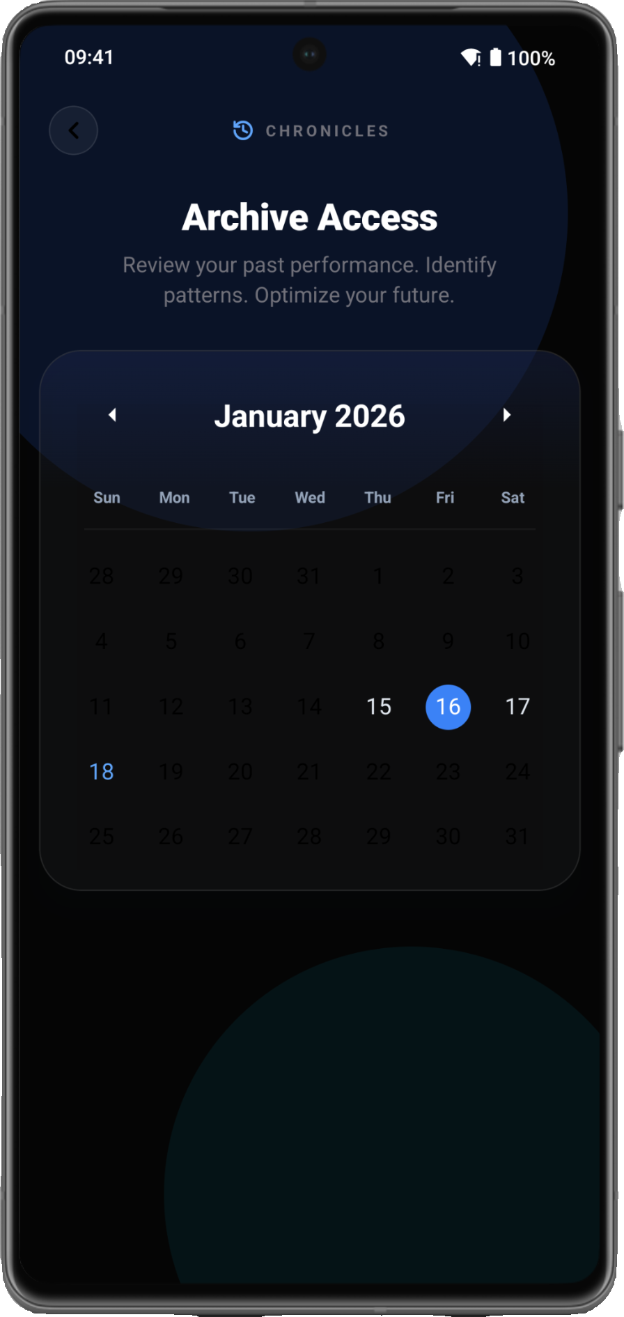 Calendar Dark